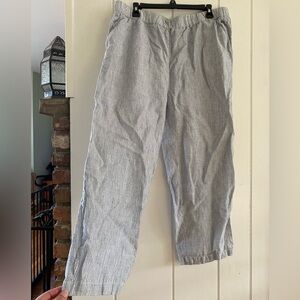 Quince Pin striped linen pants
